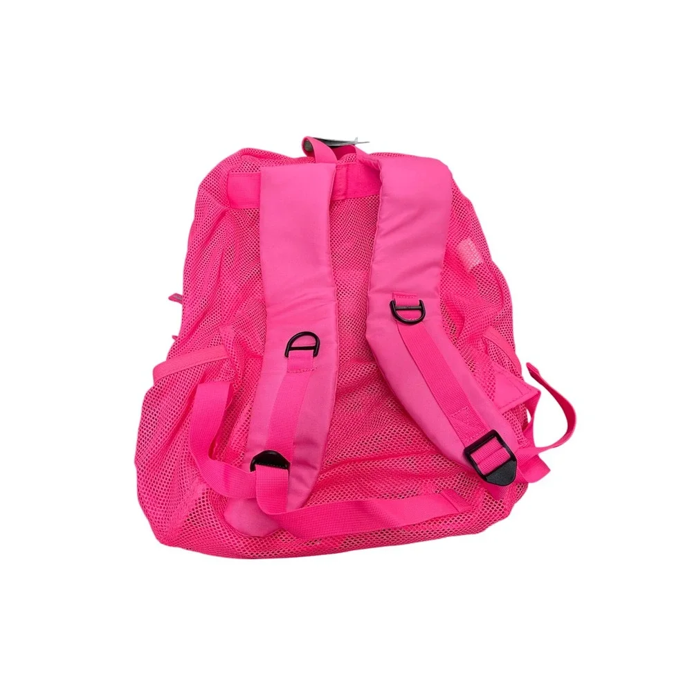 Austin Trading Co Hot Pink Mesh Backpack School Gym Bag YFSACLG0001 NWT I09